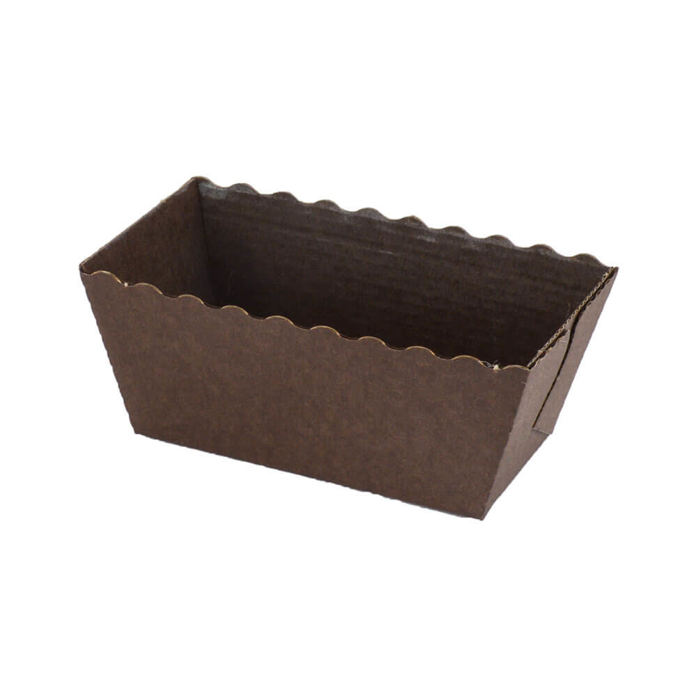 Novacart N9J025231 Easybake 4 oz. Brown Mini Loaf Mold - 500/Case