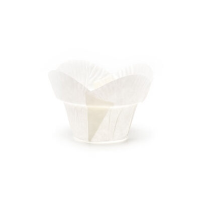 160/50 White Round Tip Step Tulip Baking Cup (Copy)